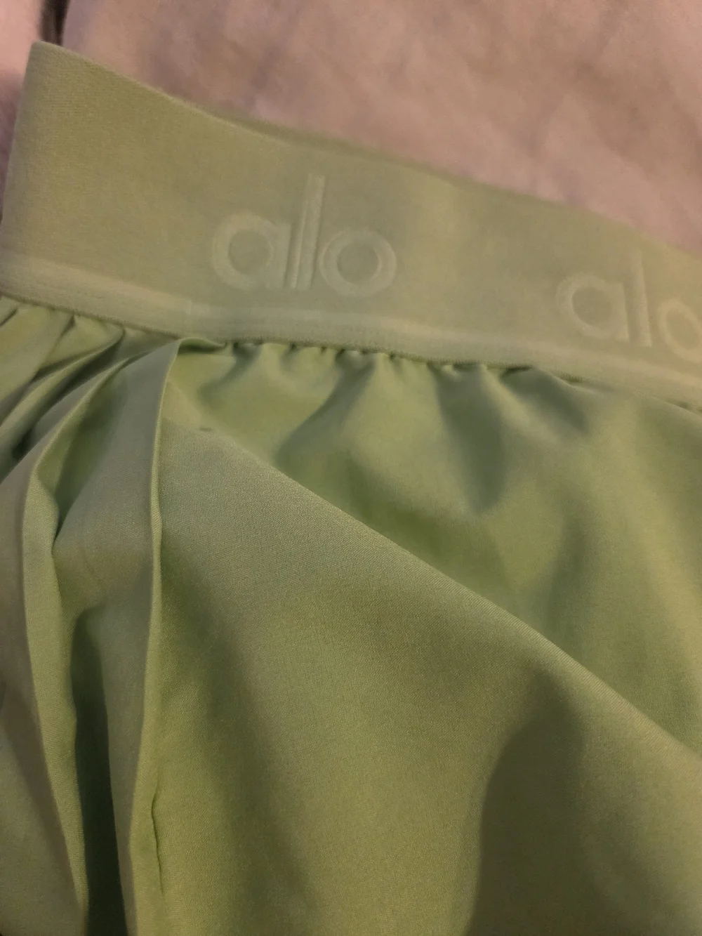 ALO Yoga Women's Lime Green Pleated Tennis Skirt